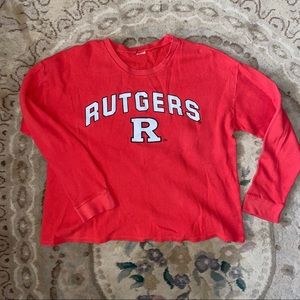 Rutgers waffle knit Long Sleeve Shirt